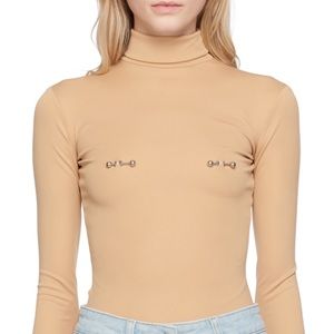 Lado Bokuchava beige pierced turtleneck, size XL